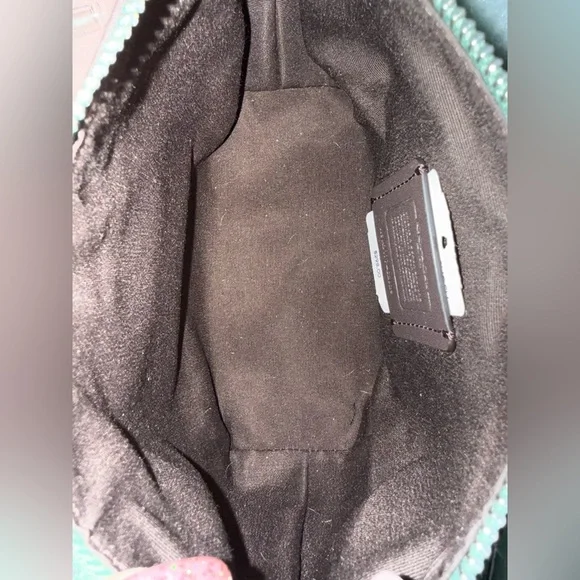 Coach NWT Dempsey Green Leather Shoulder Bag - Picture 4 of 6